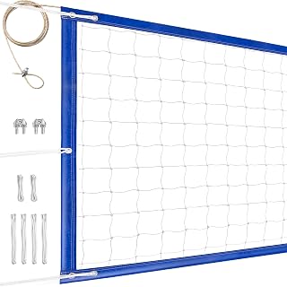 YUXUXU Professional Heavy Duty Volleyball Net Outdoor - All Weather 32x3FT, Thick Borders, Extended Steel Cable for Backyard Beach Pool