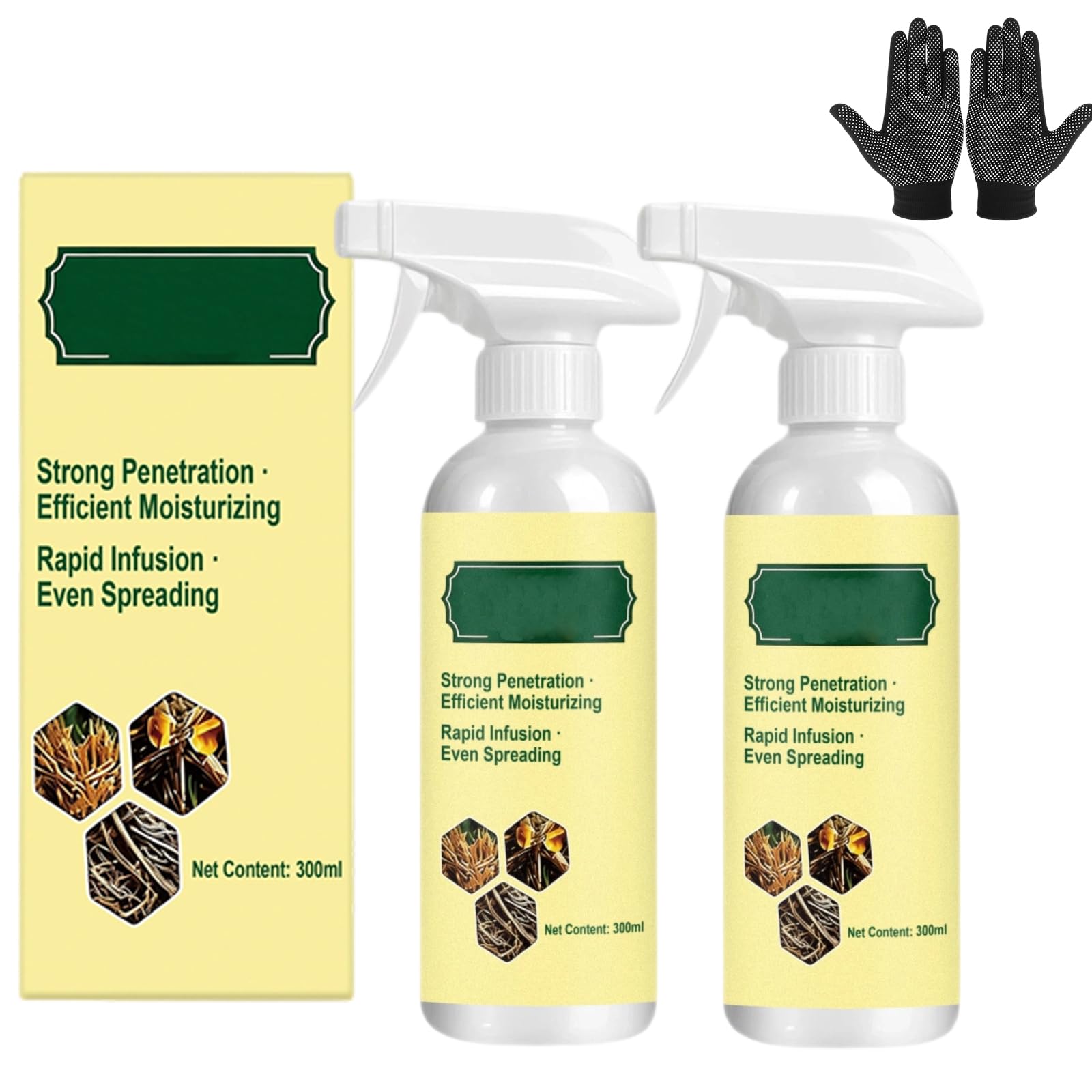 Fast-Acting Natural Weed & Grass Killer Spray, Pet Safe Weed Killer (2pc)