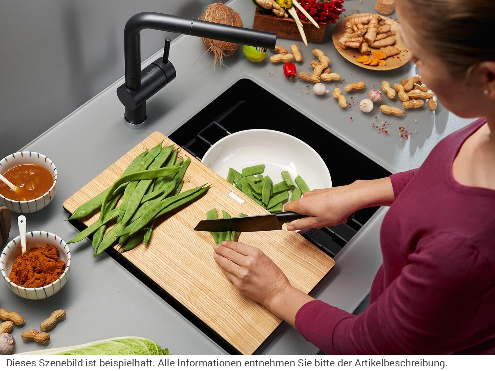 BLANCO etagon 500-U 522227 Évier de Cuisine en Silgranit pour Meuble sous Évier d’une Largeur de 60 cm Installation sous Plan Gris