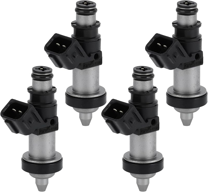 Fuel Injector, Engine Fuel Injection Nozzle No.06164-PCA-000 for Honda CR-V EX, LX 1999-2001 2.0L for Honda CR-V SE 2000-2001 2.0L Black, 4 Pcs
