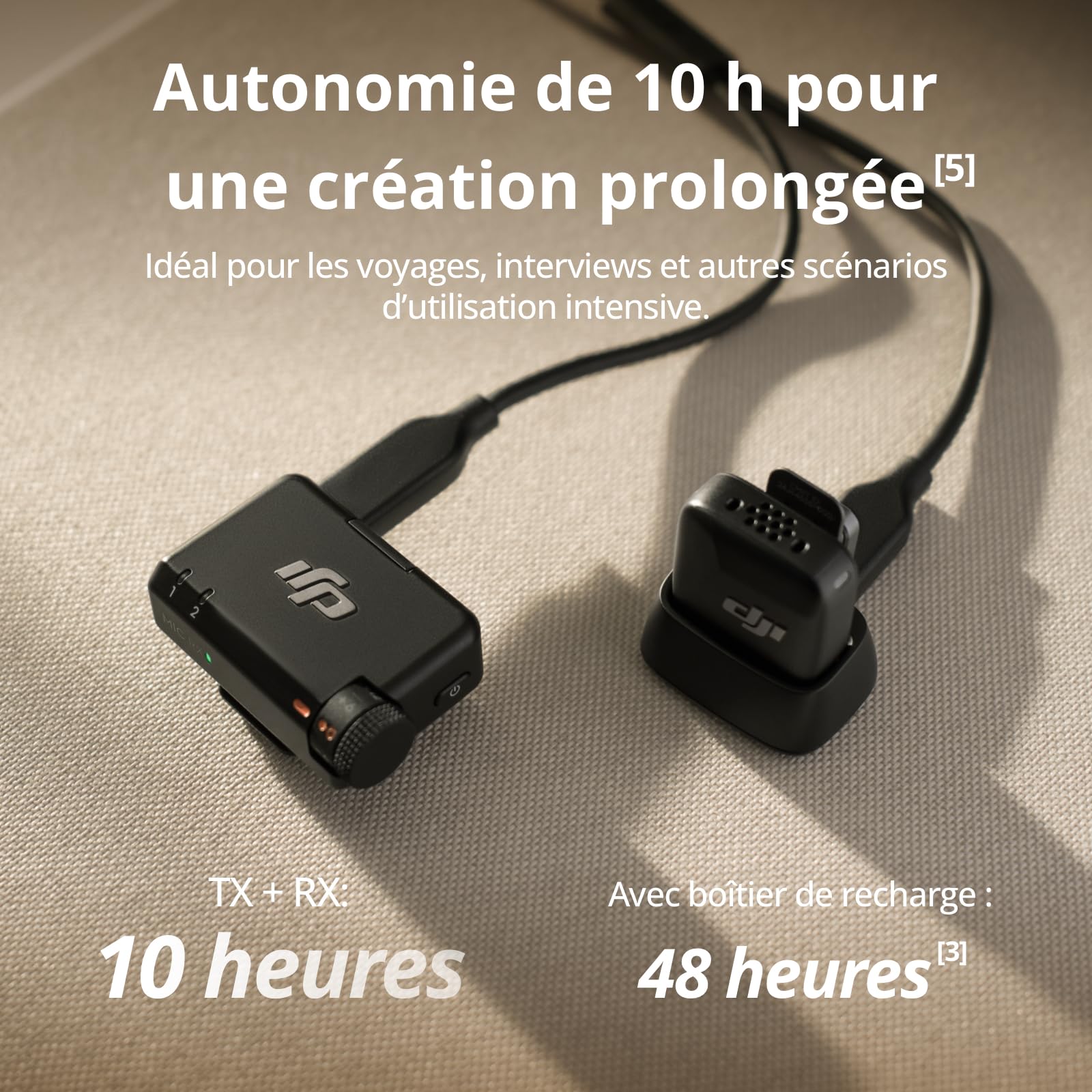 DJI Mic Mini (2TX + 1 RX + Adaptateur Lightning) pour iPhone, Android et caméras, ultraléger, Audio Riche en détails, réduction de Bruit, limitation Automatique, Microphone sans Fil pour vlog