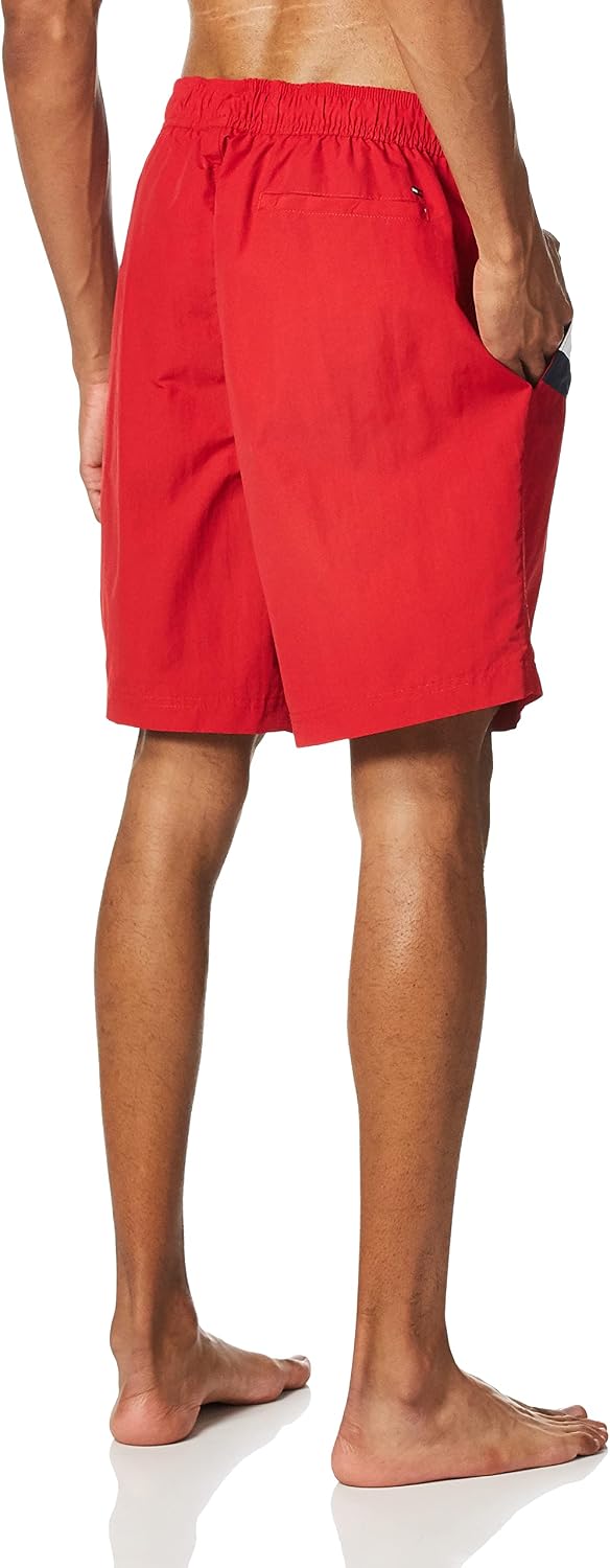 Tommy Hilfiger Mens 7” Flag Swim Trunks with Quick Dry
