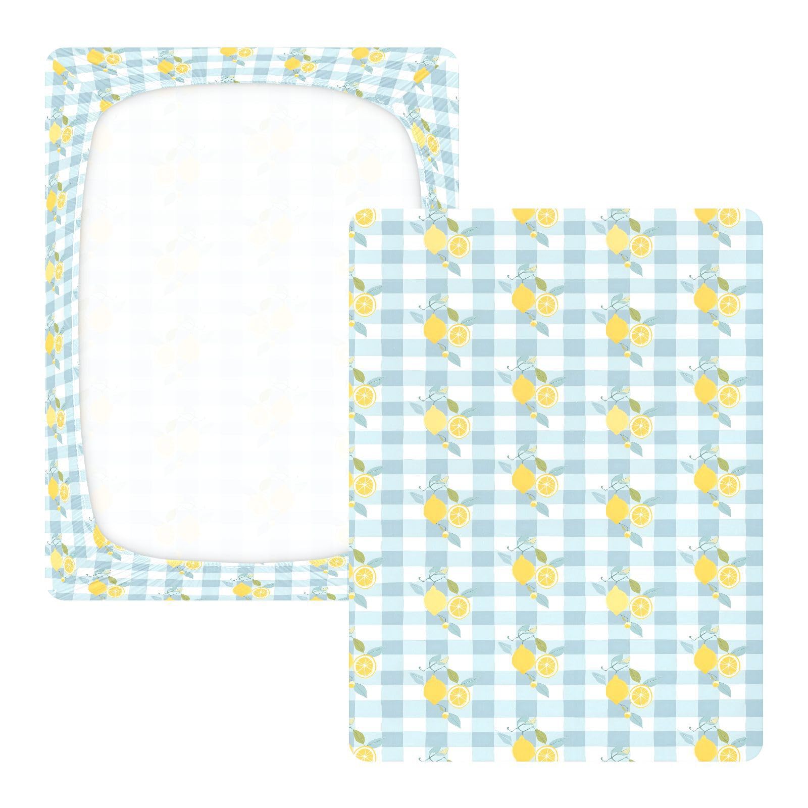 Drap-housse pour berceau de bébé blanc citron doux pour tout-petits garçons et filles, 71,1 x 132,1 cm