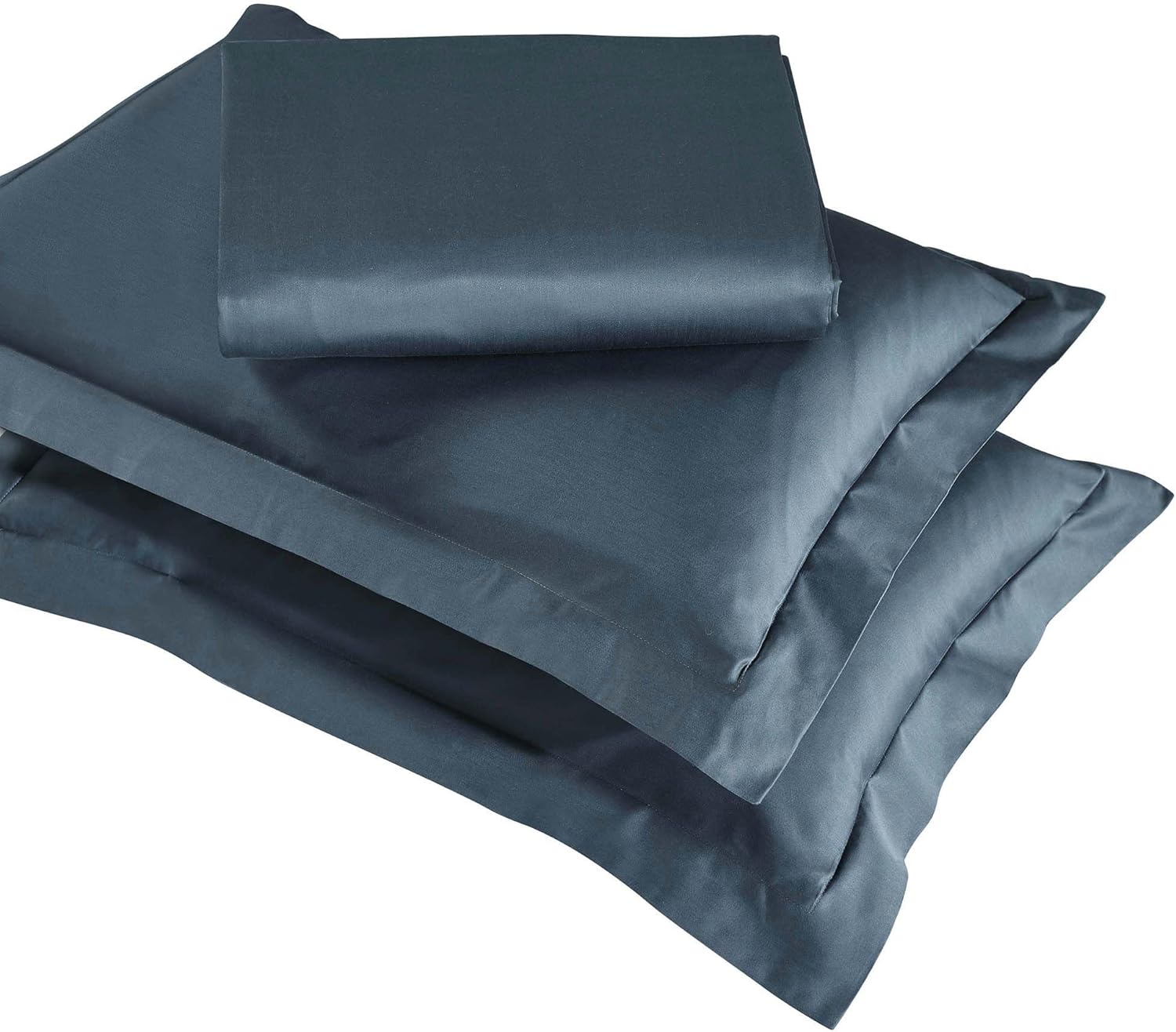 Superior Egyptian Cotton 850 Thread Count Duvet Cover Set, Soft Bedding Covers, 1 Duvet Cover with Button Closure, 2 Pillow Shams, Luxury, Plush, Hotel, Home Collection, Full/Queen, Dark Blue