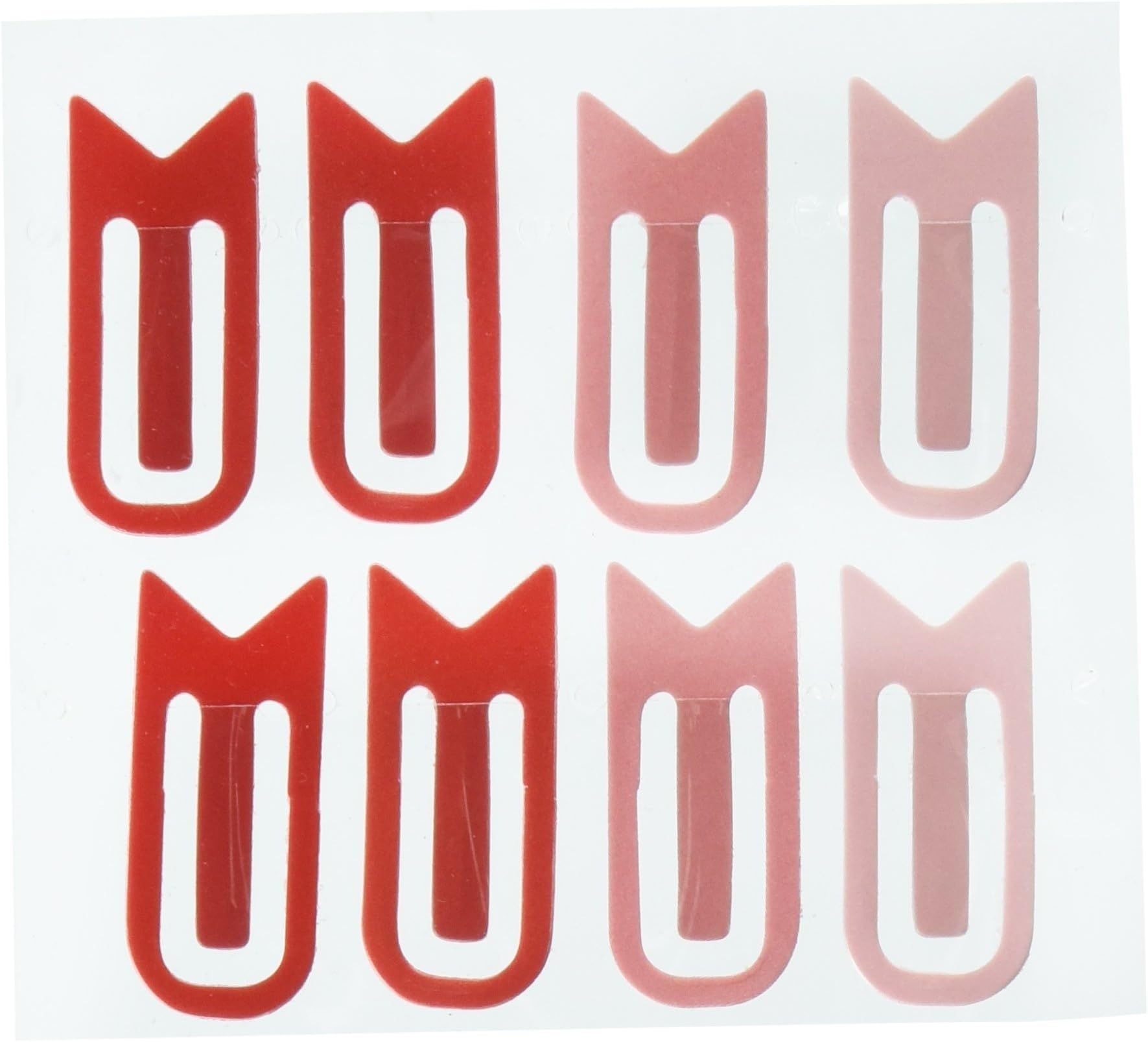 Studio Calico Essentials Flag Clips, 0.5 by 1.25-Inch, Red and Pink, 8-Pack