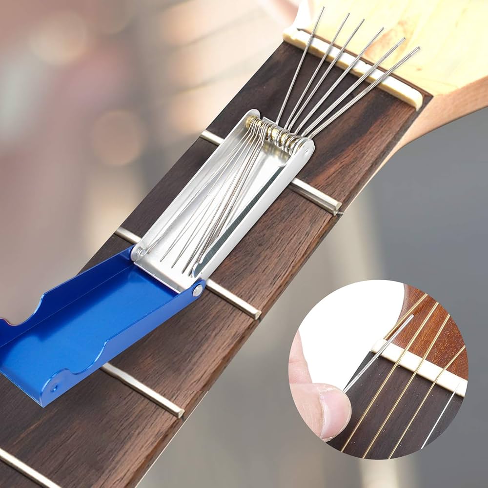thumbnail image 2 of Guitar Bridge Saddle Nut Files Set, 13 Needles Kit Accessory Stainless Steel For Filing String Slots Into Nuts And Bridges, Suitable For Guitar And 2 of 10