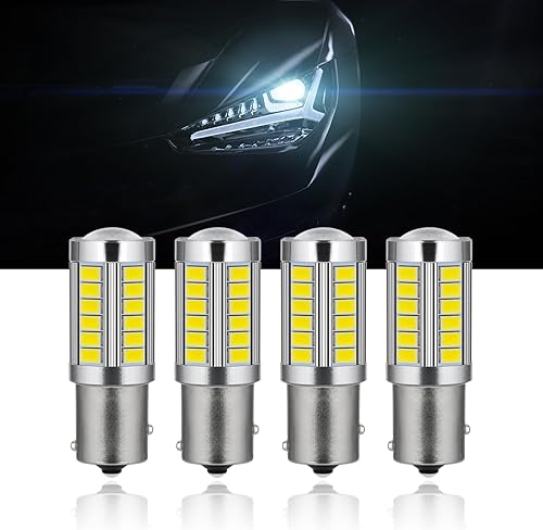 QODOLSI 4 señales de giro LED, bombilla de freno de 6500 K, 800 lúmenes de repuesto de luces traseras automotrices, luces direccionales de aluminio,