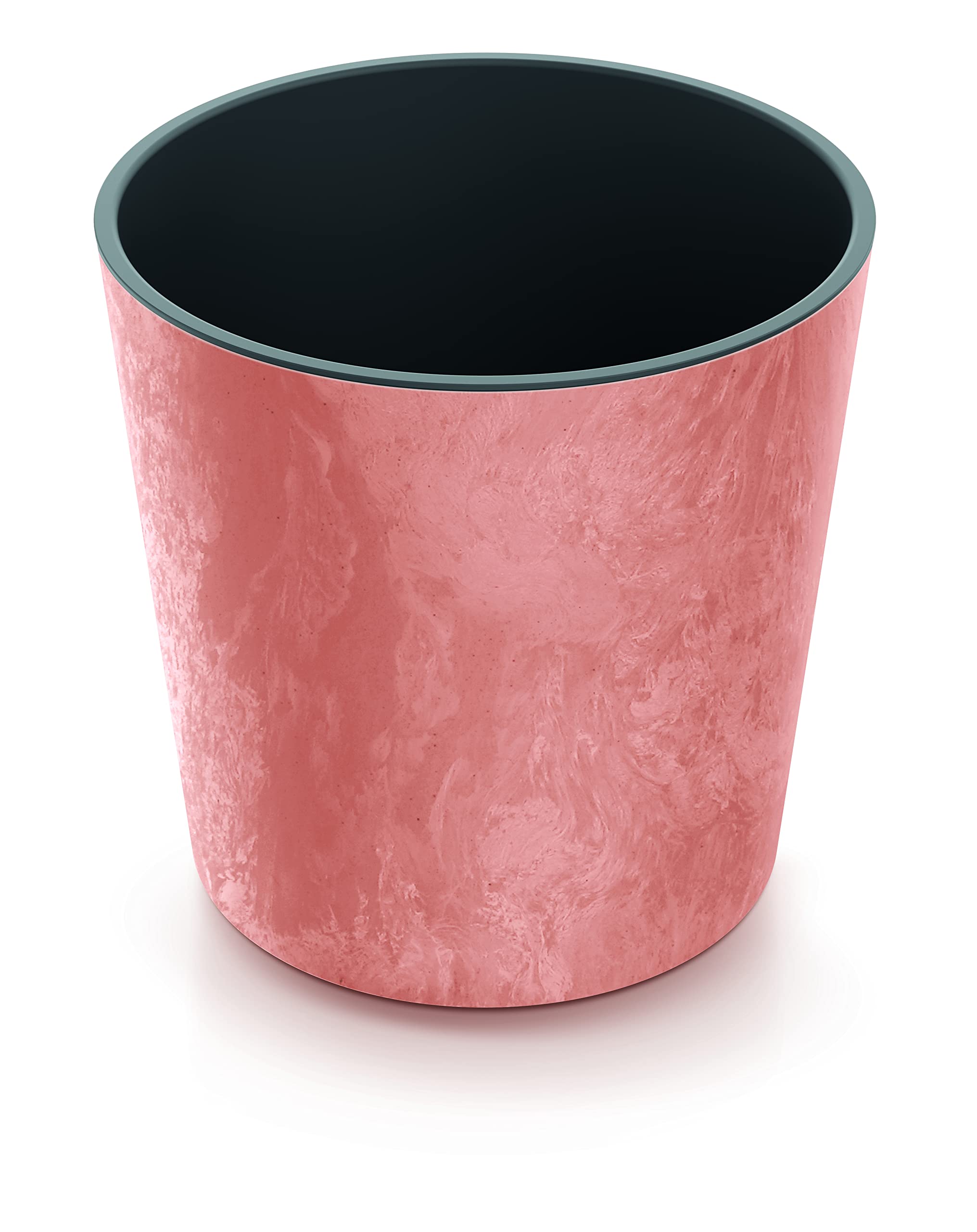 Urbnliving Terracotta Medium Round Modern Concrete Look Planter Flower Plant Pot Indoor Outdoor Garden Decor Contemporary D25cm Xh25cm (Terracotta)