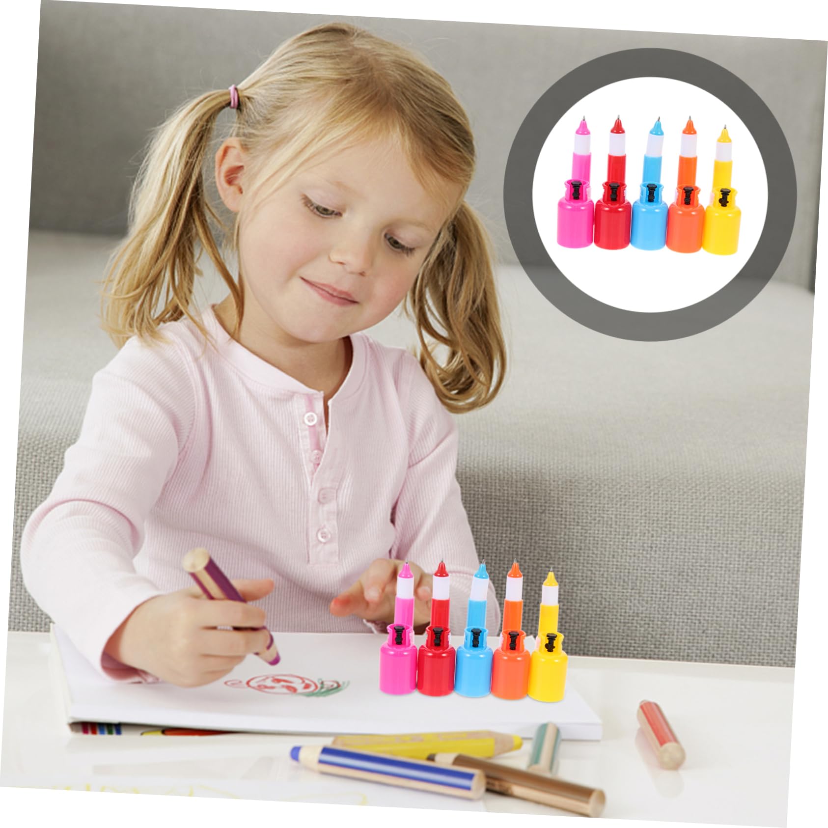 Tofficu 4 Set Penna A Sfera Per Serbatoio Di Gas Evidenziatori Prodotto Multi Punto Gel Agitarsi Penne Nere Gadget Comode Mini Penne Comode Per Pillole Plastica 18 Pezzi * 4