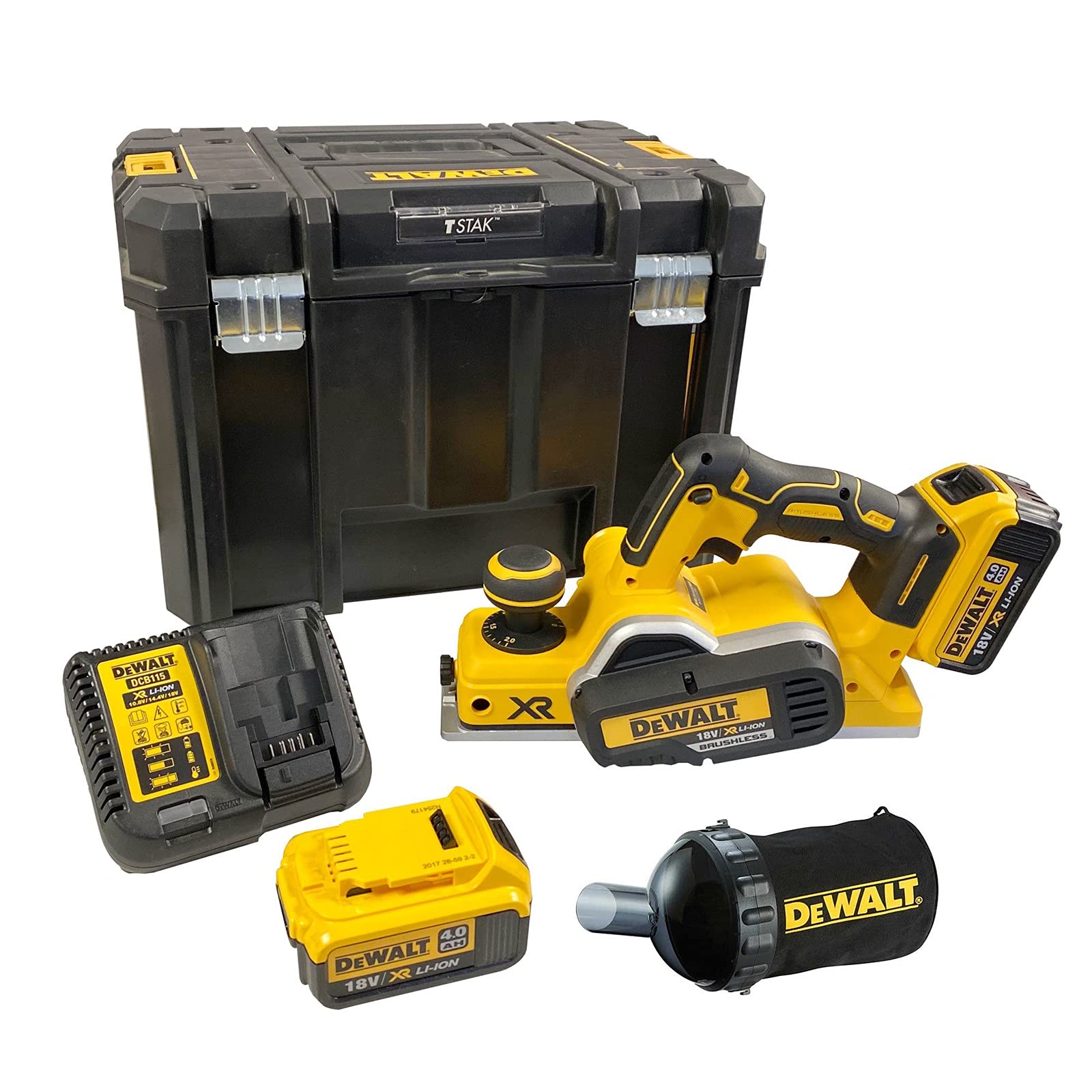 Dewalt Dcp580m2 18V Xr Cordless Brushless Planer + 2 X 4.0Ah Batteries Tstak