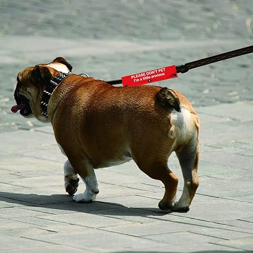 Miniatura 6 de Divertida funda para correa de perro con texto en inglés "Please Don't Pet I'm a Little Anxious Pet Alerta" (Little Anxious - Manga)