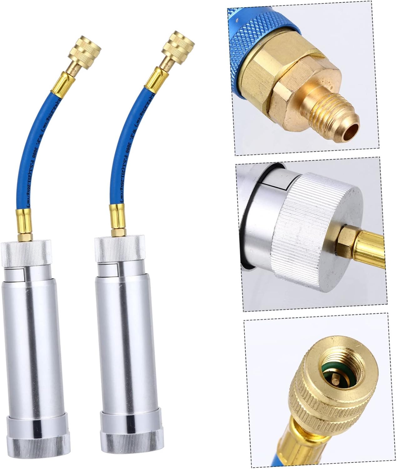 Gatuida A/c Oil Air Conditioning Injection Tool Car Tools Chinese Car Tassel A/c Oil Filling Tube Car Air Conditioner A/c Dye Injection Tool Car Ac Coolant Copper Fluorescence, 34.5X5CM