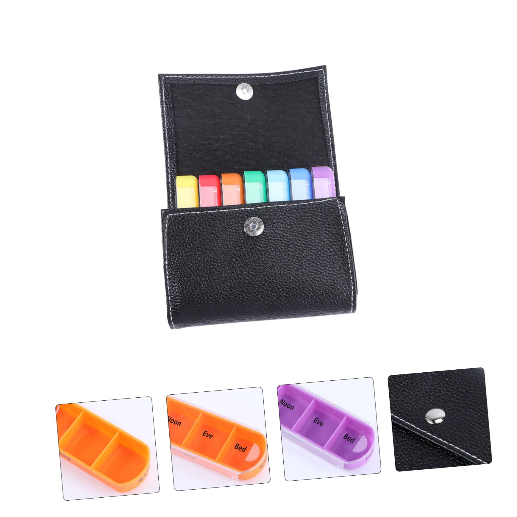 3 Stück Pillendose gesundheitsquickies the take pillen dose medikamentenkiste medicine box Fall reisen Reisetablettenbehälter kleines Reisetablettenetui Medikamenten Erinnerung