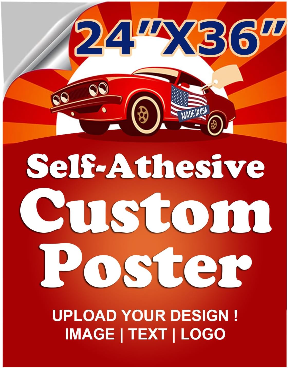 TFEN Custom Self-Adhesive Poster | Made in USA | Custom Adhesive Poster Prints | 4mil Matte Finish | Personalized Any Photos & Poster -40x60