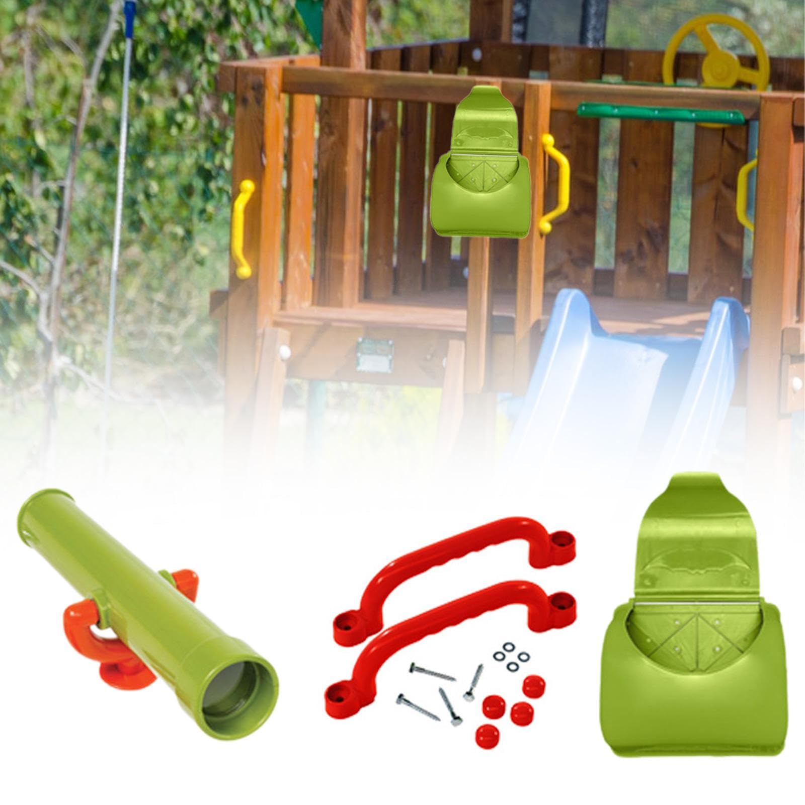 Kinderspielzeug, Outdoor Ausrüstung, Briefkasten Und Teleskop, Schaukel, für Interaktives Lernen, Grün