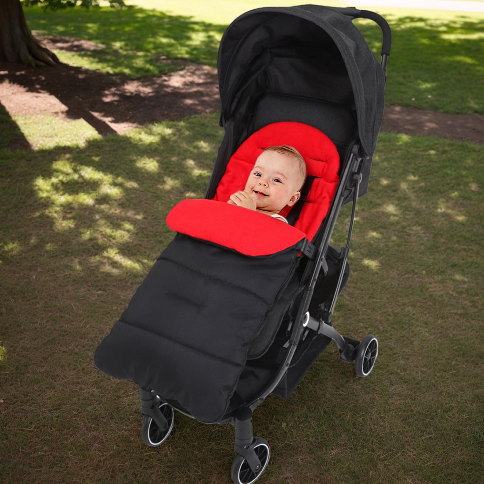 Sacco a Pelo per Passeggino, Sacco a Pelo per Passeggino Caldo e Accogliente con Fodera in Pile Polare, per Stamina Impermeabile Antivento, Copertura Staccabile 2 in 1