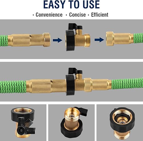 Miniatura 4 de 2 válvulas de cierre de manguera de jardín, válvula de cierre de manguera duradera, válvula de cierre de latón 34 premium para manguera de jardín,