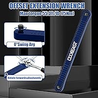 Vista 2 de Llave de extensión de desplazamiento lista para impactos, herramienta extensora de llave de vaso con adaptadores versátiles de accionamiento