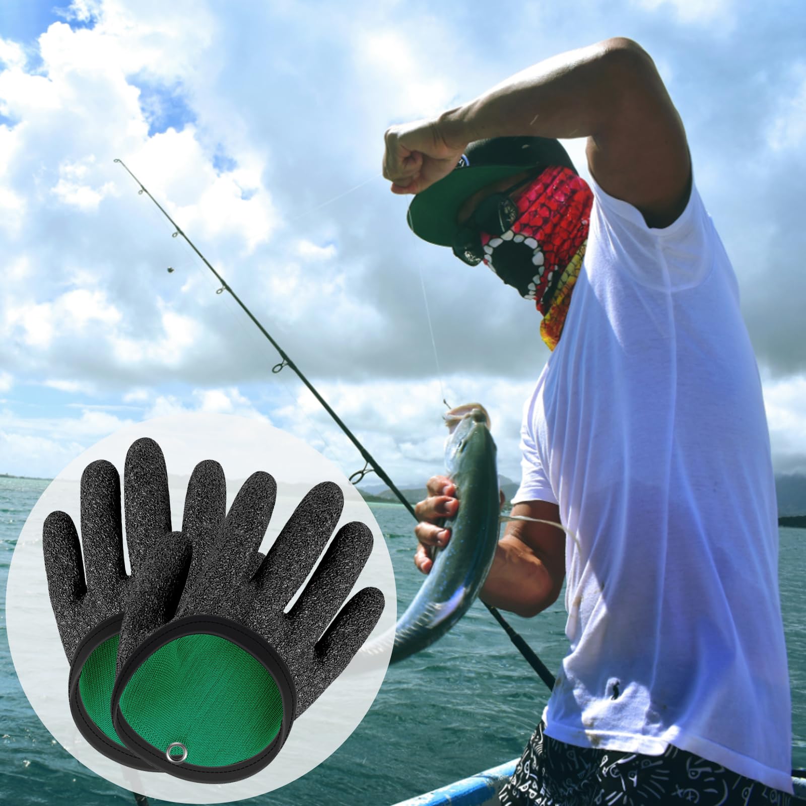 Guantes Pesca Hombre Impermeables Anticorte Resistentes Pinchazos Guantes Pesca Cierre Magnético