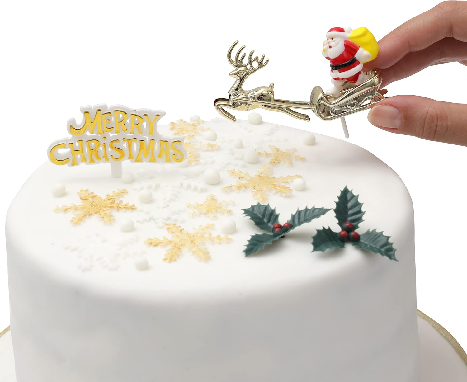 Christmas Cake Decorations Santa(4 Piece Set) Cupcake Decoration ...