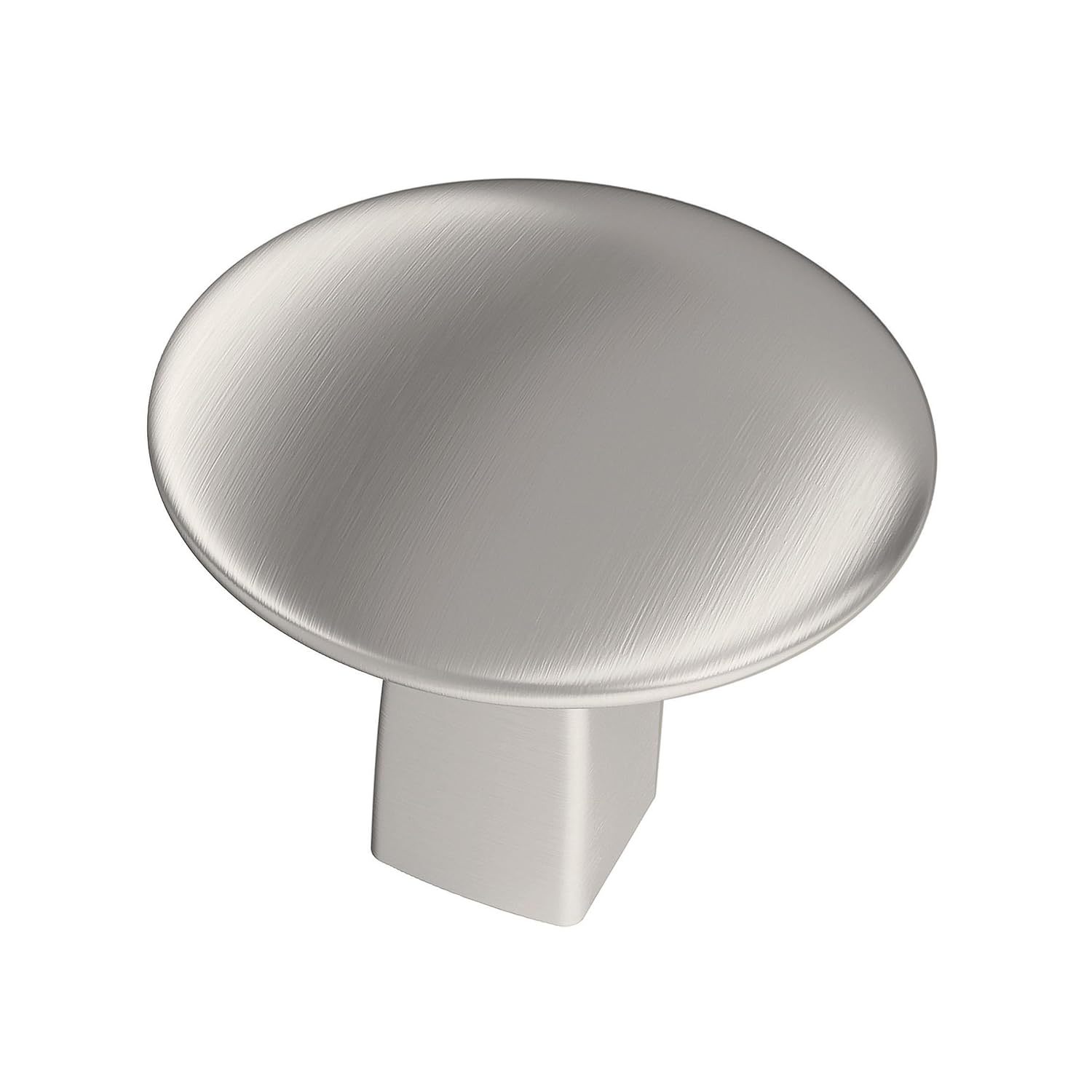 Amerock | Cabinet Knob | Satin Nickel | 1-1/4 inch (32 mm) Diameter | Riva | 1 Pack | Drawer Knob | Cabinet Hardware