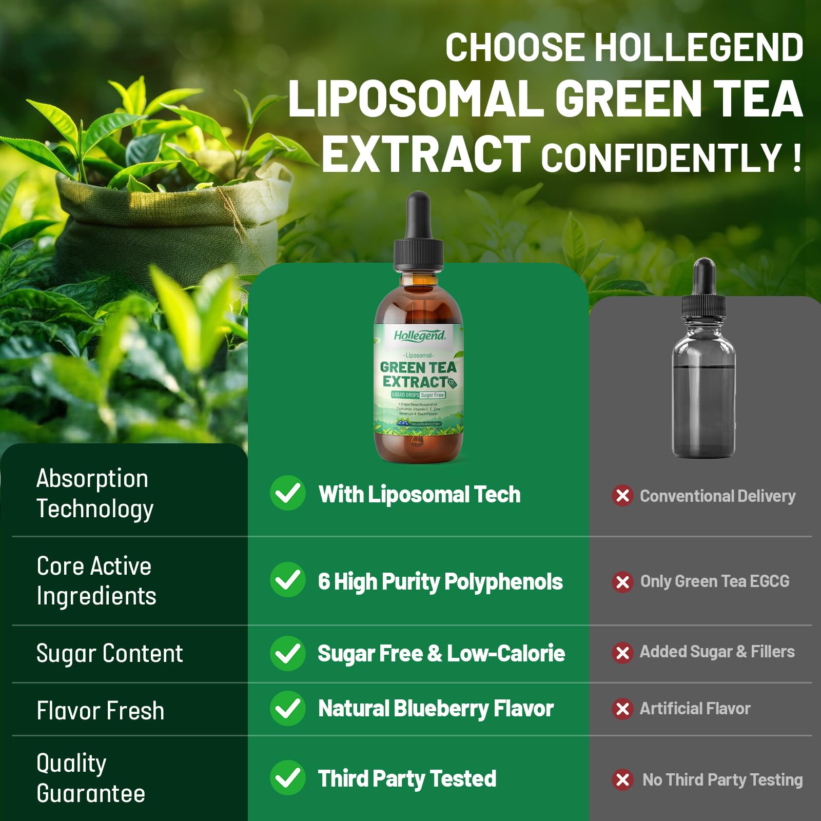 Liposomal Green Tea Extract Liquid, Organic Green Tea Supplement — Amazon image 6