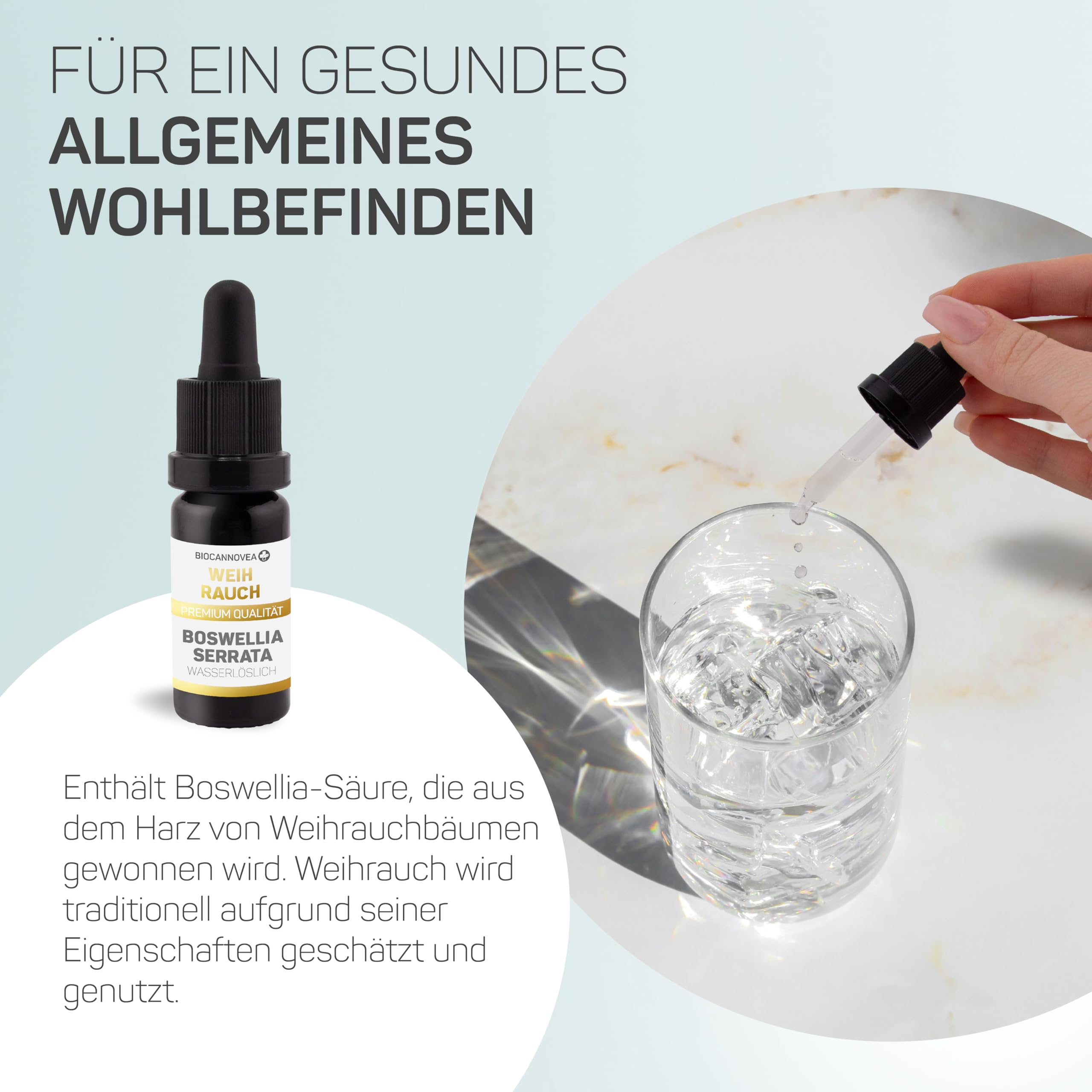 Boswellia Serrata Weihrauch hochdosiert 1200mg Tagesdosis - Tropfen Extrakt wasserlöslich - 8x mehr Bioverfügbarkeit als Weihrauchkapseln