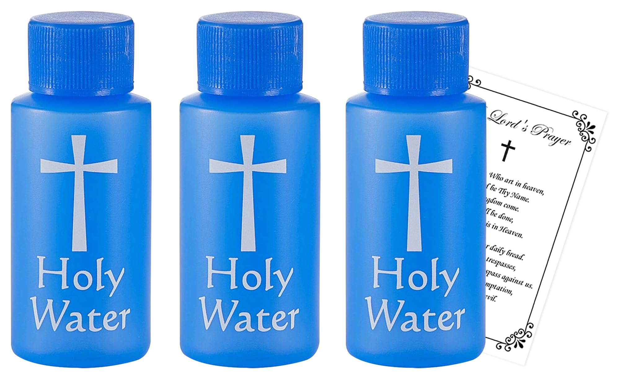 Buy 1 Ounce Holy Water Bottle 3 Empty Holy Water Bottles Catholic Set with The Lord's Prayer