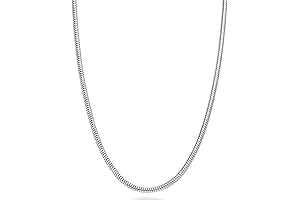Italian 925 Sterling Silver 1.5mm, 2mm, 2.5mm Round Silver Snake Chain Necklace...