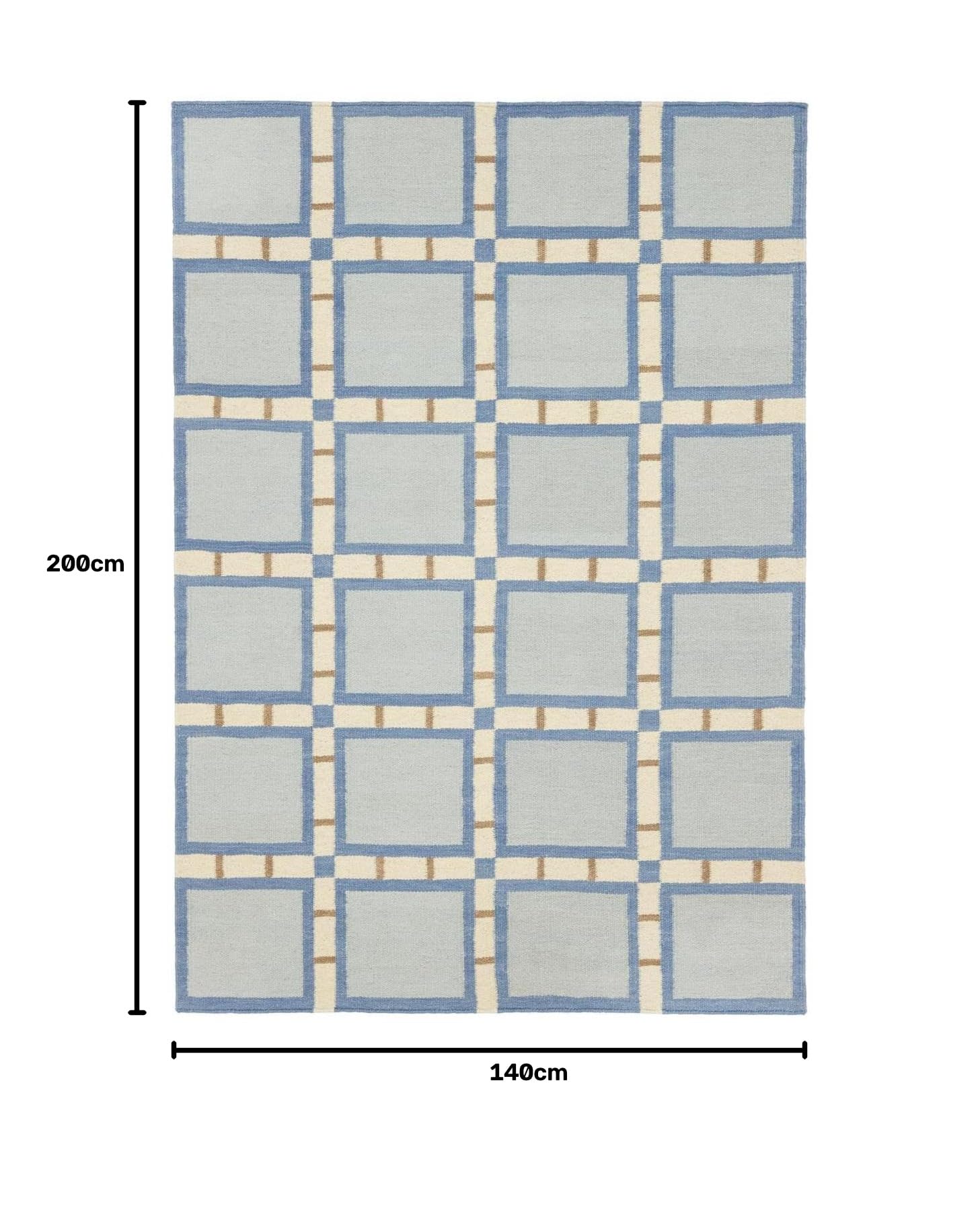 RugVista Kalmar Tapis, 140 x 200 cm, Bleu