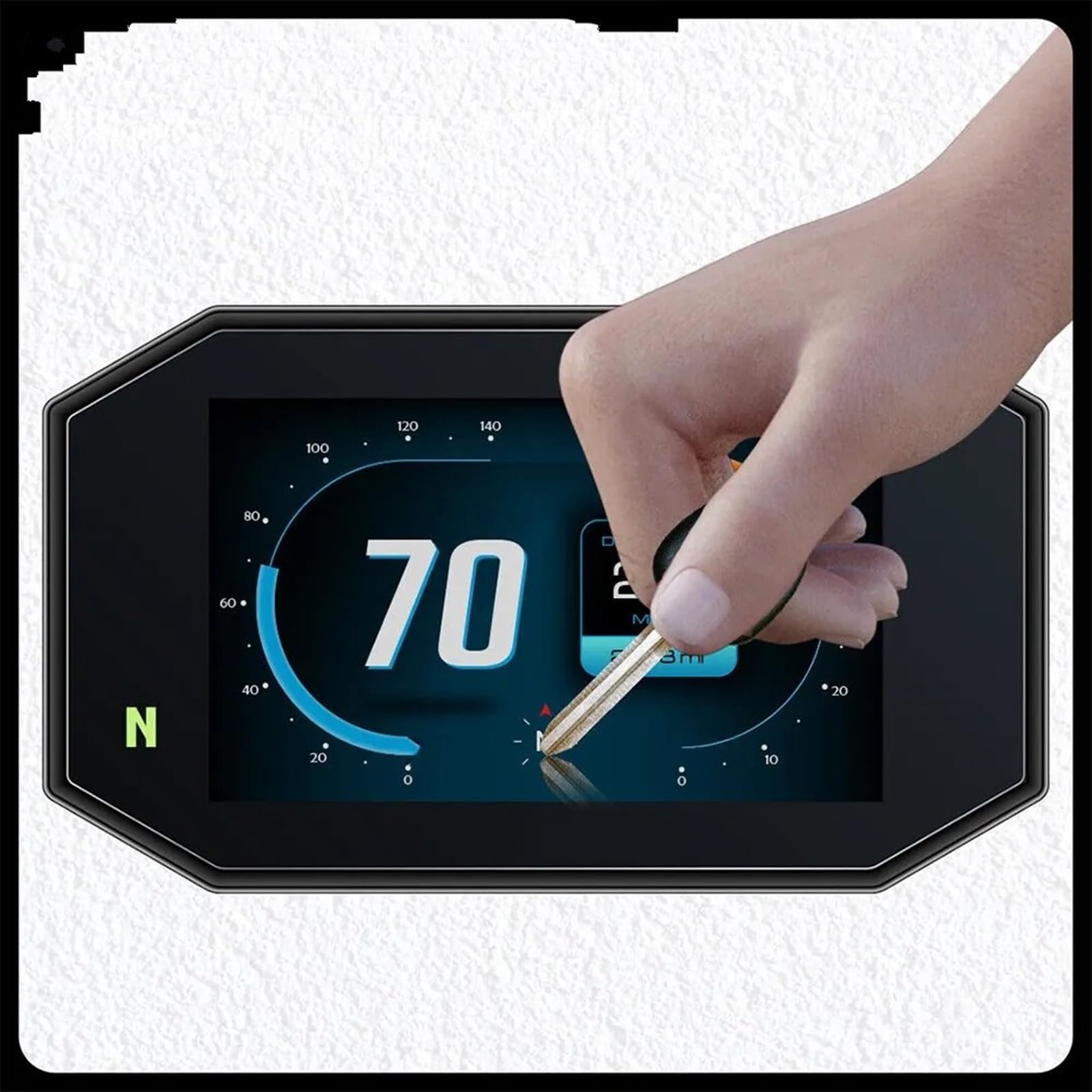 Pellicola Antigraffio Per Tachimetro Yamaha Tracer 7/GT 2023 - Protezione Schermo Trasparente - Foto 2