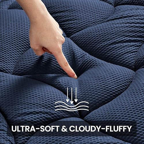 Miniatura 2 de SLEEP ZONE Cubrecolchón refrescante California King, funda de colchón fresco zonificado de primera calidad, protector de colchón acolchado,