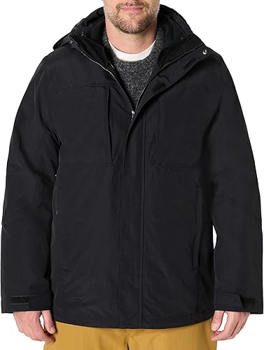 Amazon Essentials Chaqueta de nieve 3 en 1 resistente al agua para hombre