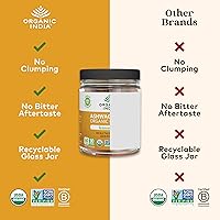 Vista 4 de ORGANIC INDIA Ashwagandha - Gomitas para hombres y mujeres, suplemento para el estrés, raíz de Ashwagandha KSM-66, extra fuerte, masticables