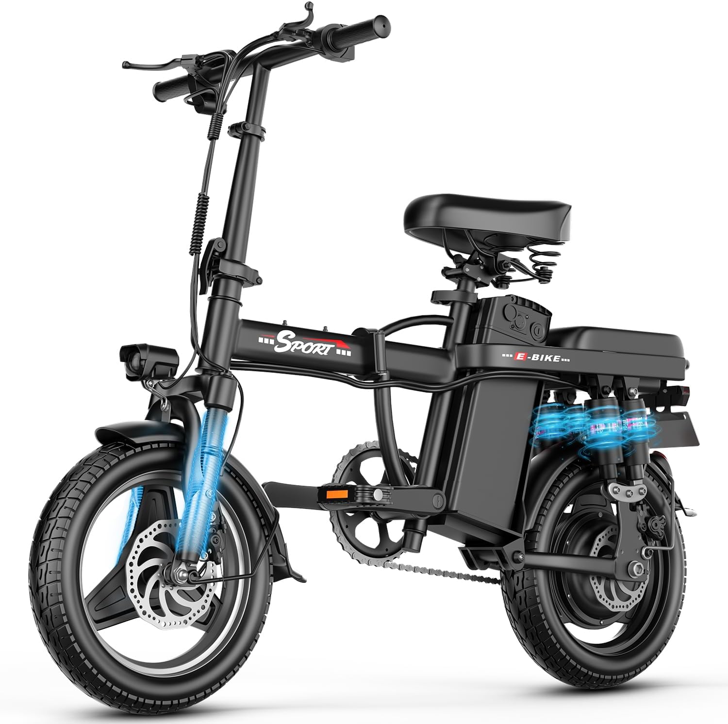 AZHAR Electric Bike for Adults, 1200/1500/2500W Peak Motor, Up to 25/30 MPH, 48V 10/20/25Ah Removable Battery, 14"/20"/26" Ebike