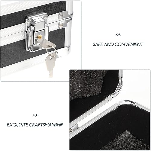 Miniatura 5 de ERINGOGO Maletín de aluminio - Maletines duros para laptop de 11 pulgadas con cerradura de llave, estuche multifuncional