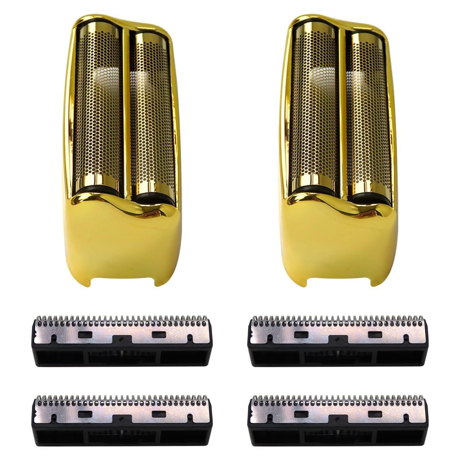 Lot de 2 films et couteaux de rechange pour rasoir Pro sans fil en métal FXFS2 (doré)