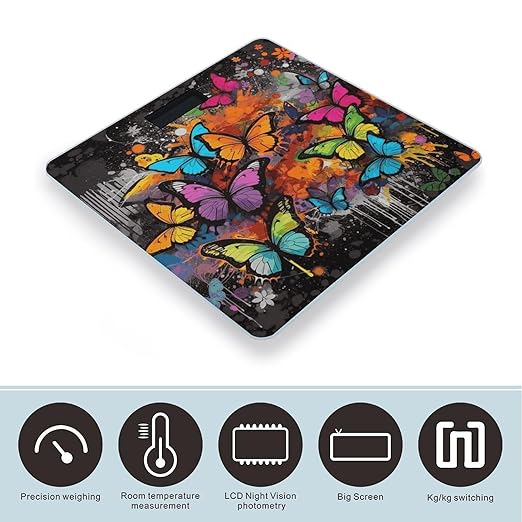 Báscula Corporal Digital VstaDank con Diseño de Mariposas miniatura 3