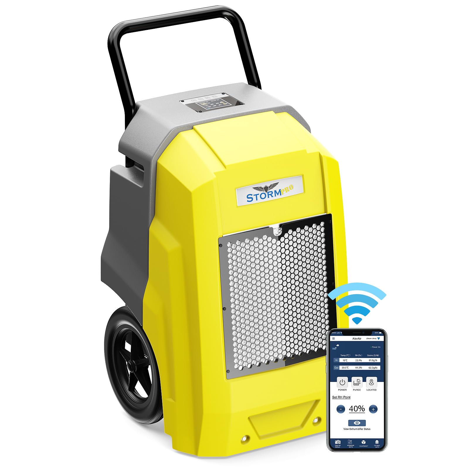 ALORAIR Yellow / Storm Pro WIFI / 180.0 pints Dehumidifiers