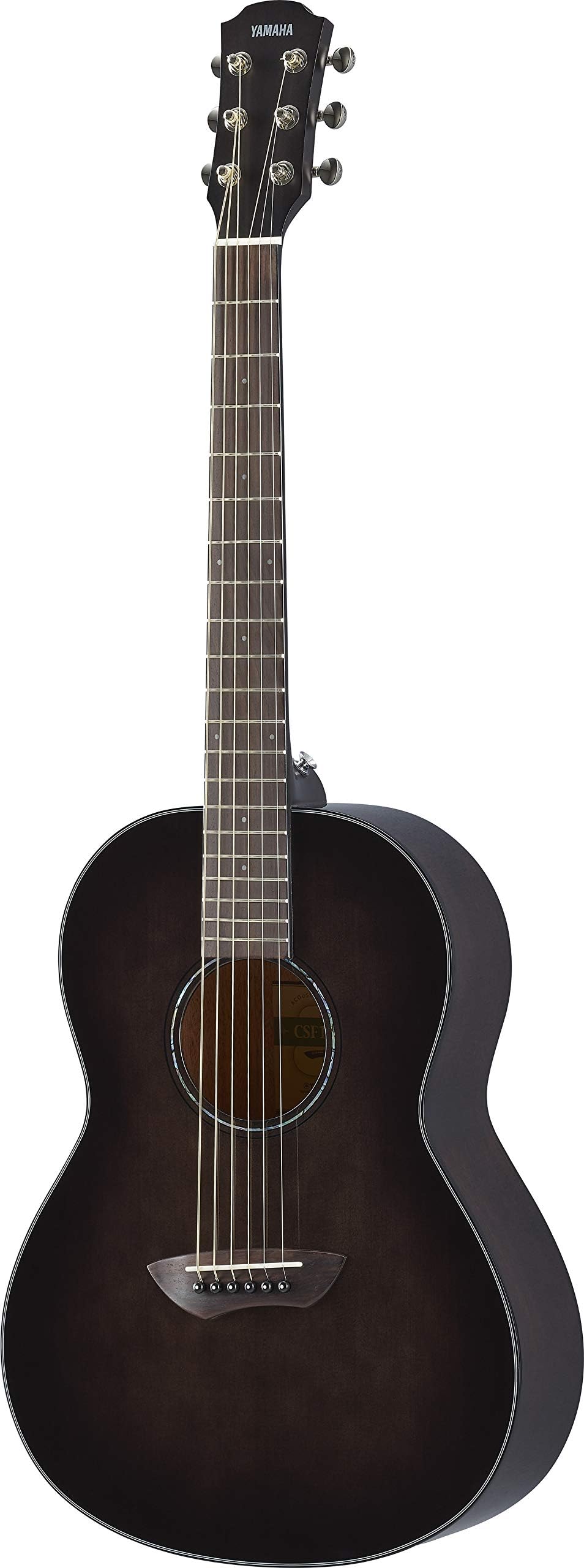 CSF1M TBL Parlor Size Acoustic Guitar with Hard Gig Bag, Translucent Black