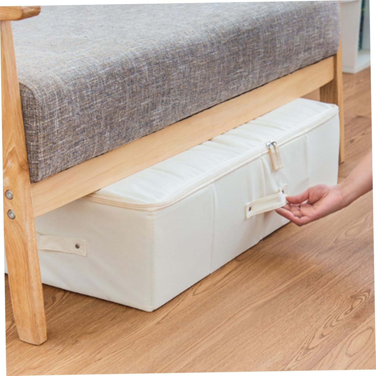 Wedding Dress Storage Box Wedding Dress Preservation Box Dustproof Moisture Proof Zipper Wedding Box with Handle for Under Bed Closet, 28x15.8x6.9