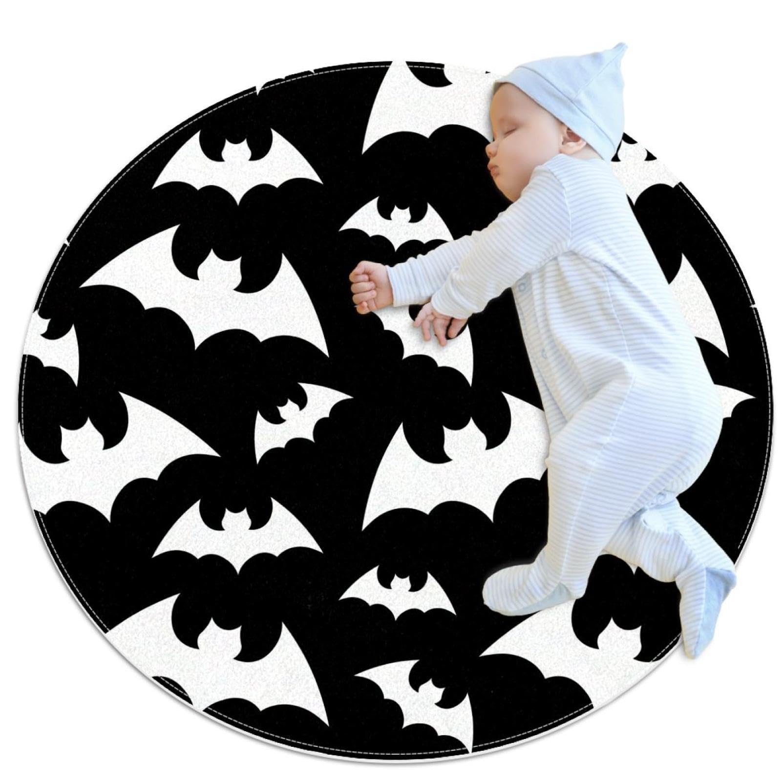Tapis de salle de bain antidérapant rond Halloween chambre