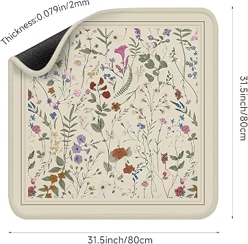 Mahjong Mat 31.5 Inch for Table, Non-Slip Mahjong Gifts for Women