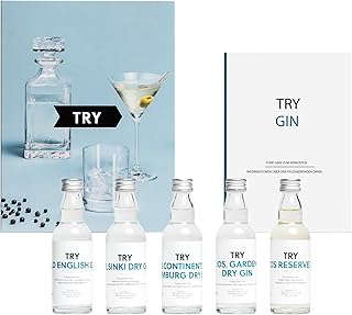 TRY Gin Geschenk-Set I Bekannt aus Die Höhle der Löwen I Probier-Set I Geschenk für Männer I Geschenk für Frauen I Tasting-Set mit Premium-Gins