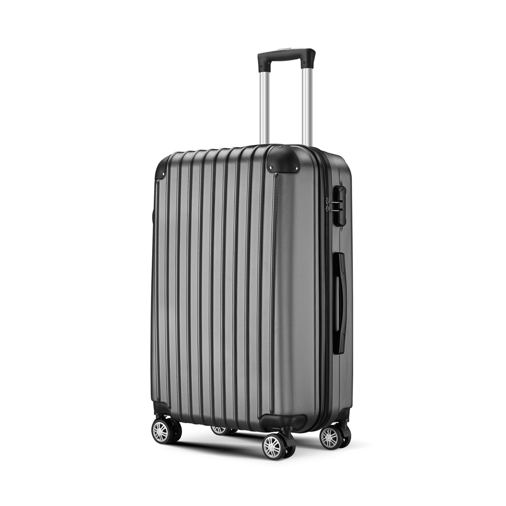 Bagage rigide résistant aux impacts de grande capacité 110L avec fermeture à glissière anti-vol