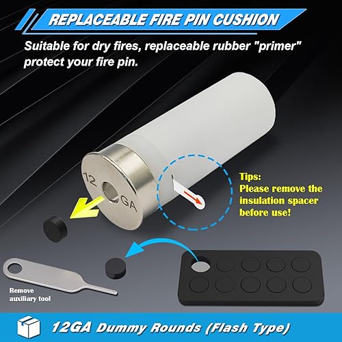 Miniatura 5 de Artemis Tapas a presión, rondas de simulación de entrenamiento, reutilizables, múltiples estilos con peso casi real para práctica de fuego seco,