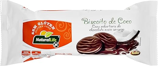 Biscoito de Coco com Cobertura de Chocolate Natural Life - Sem Glúten - 140g