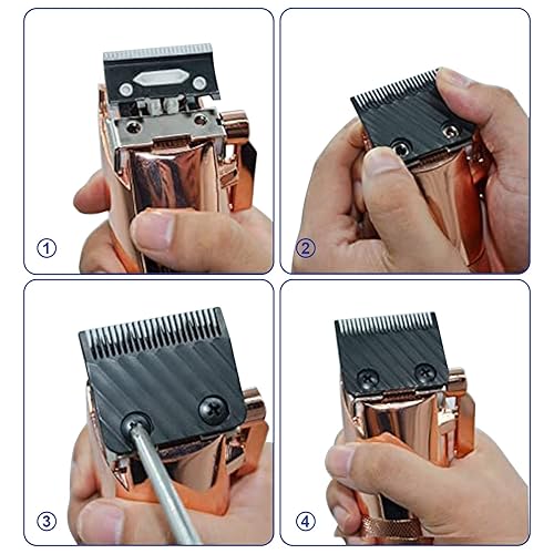 Miniatura 6 de FX8010B Cuchillas de repuesto de grafito negro compatibles con BaBylissPRO Barberology cuchillas de repuesto FX870FXF880FX810FX825FX673N, 2 unidades