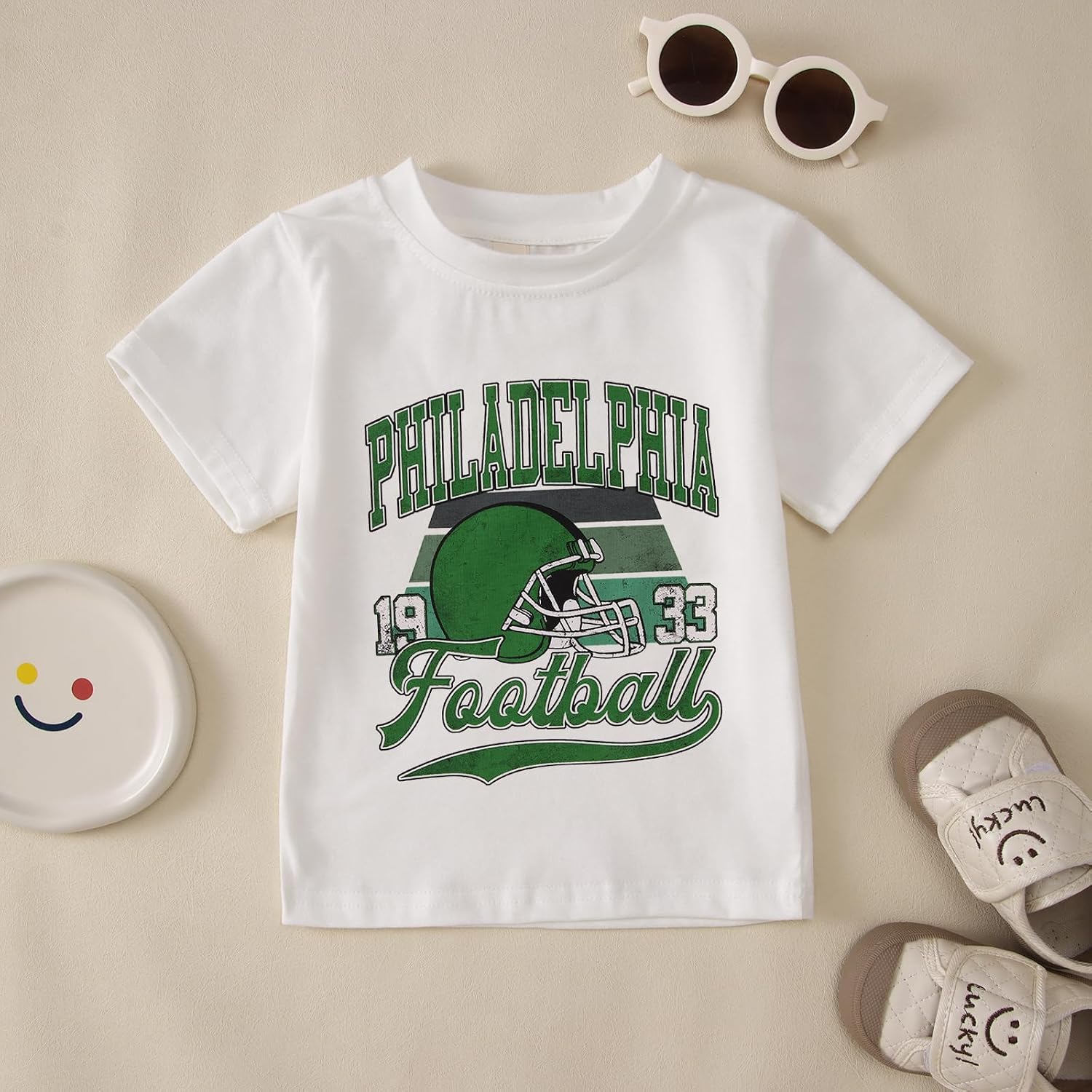 Toddler Boy Girl Football Shirt Retro Game Day T-Shirt Funny Football Helmet Graphic Tee Kids Summer Short Sleeve Tops