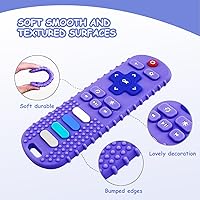 Vista 9 de YAPROMO 2Pcs Baby Teething Toys - TV Remote Control Shaped Teethers for 3-18 Babies, Food-Grade Remote Teethers, BPA-Free